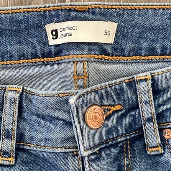 GINA TRICOT Perfect Jean Raw Hem Distressed 36 / 4 - Picture 4 of 8